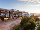 Restaurant- Panorama Dachterrasse Hotel Edelweiss 